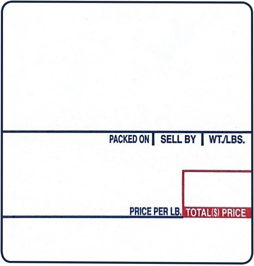 VisionTechShop LST-8020 Printing Scale Label, 58 x 60 mm, UPC/Ingredients 12 Rolls of 500 Labels