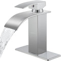 Waterfall Bathroom Faucet, Modern Bathroom Sink Faucet Suit for 1&3 Hole,Single Handle Commercial Sink Faucet,Chrome