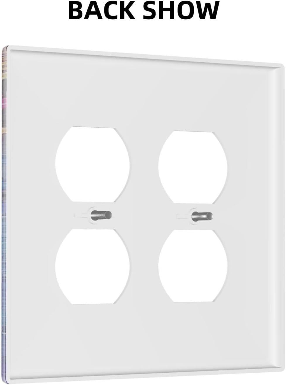 Colorful Country Flower Wildflower Floral Outlet Covers 2 Gang Double Duplex Decorative Light Switch Covers Electrical Wallplates Socket Faceplate For Bed Room Living Room Decor