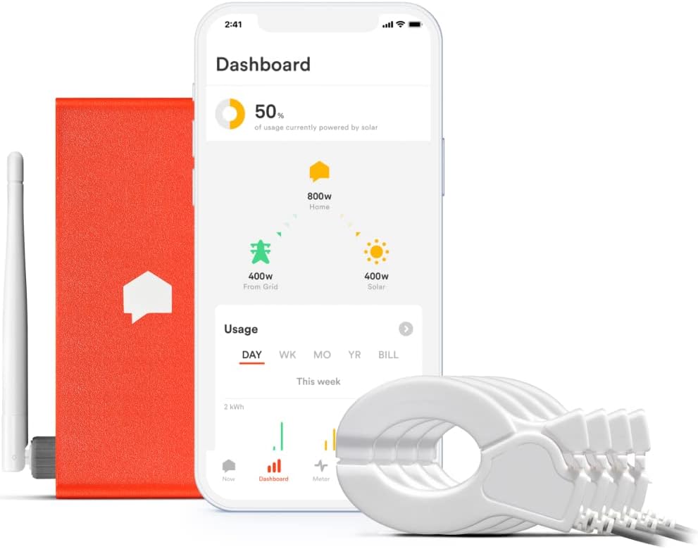 Sense Energy Monitor with Solar – Track Electricity Usage and Solar Production in Real Time Meets Rigorous ETL/Intertek Safety Standards