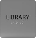 6" X6" Library Sign - ADA Compliant Tactile Graphics Grade 2 Braille Text Acrylic Wall Sign - Quiet zone, Information Convey, Group Study Room Door Signs for Office, School, Home