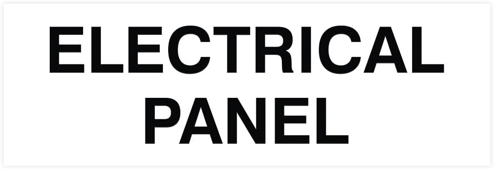 All Quality Basic Electrical Panel Sign - Fire Regulation Safety Compliance Sign - White - Medium (1 Pack)