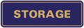 Standard STORAGE Door/Wall Sign - Blue/Gold - Large (1 Pack)