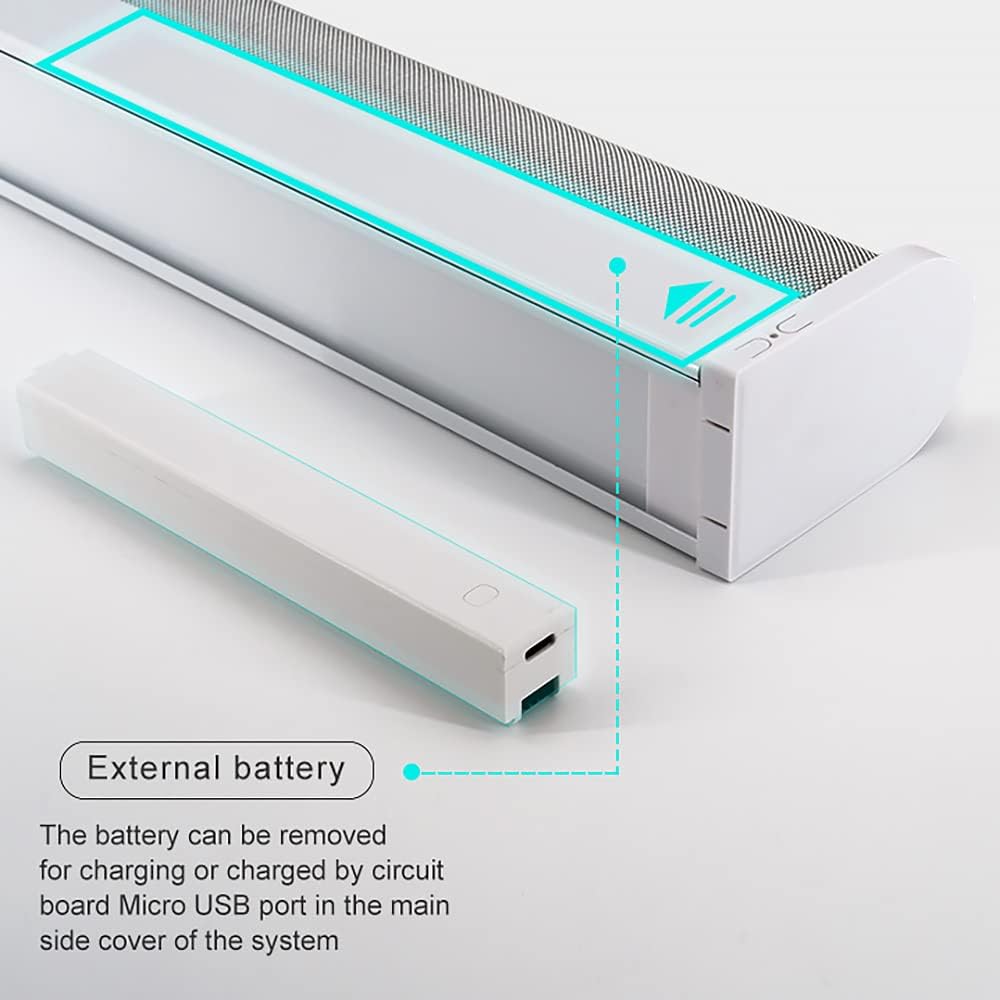 Motorized Roller Shade with Remote Control, 100% Blackout, Smart Blind for Windows, Compatible with Alexa and Google Home, Rechargeable Battery