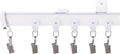 Flexible Ceiling Curtain Tracks, Ceilings Track for Curtains, Aluminum Curtains Track Ceilings Mount,Wall Mount Curtain Rail, Ceiling Curtain Rod, Sliding Curtain Tracks with Clips (White 9FT)