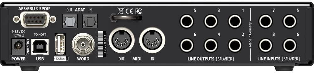 RME Fireface UCX II Desktop 20x20 USB Audio/MIDI Interface Bundle with Ferrofish Pulse8 AE 8x8 AD/DA Converter with ADAT