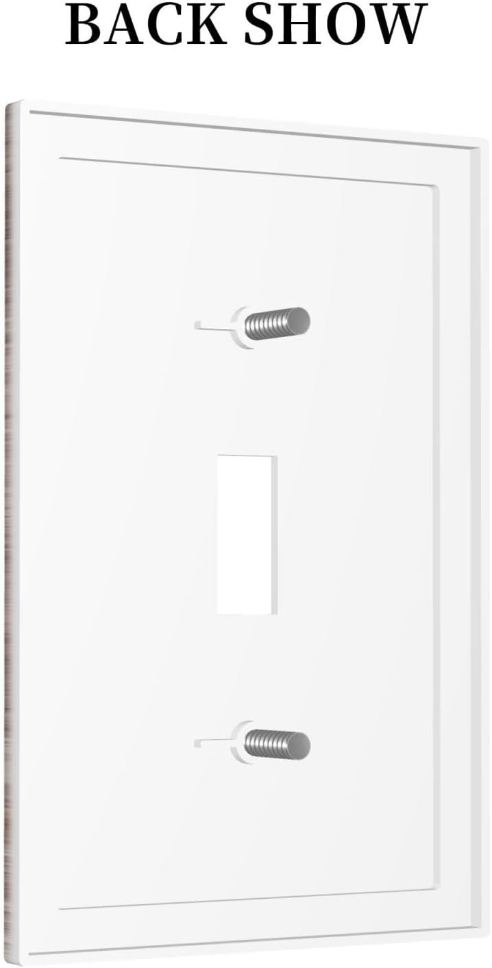 Decorative Light Switch Cover Retro Wood Brown Farmhouse Barn Wooden 1 Gang Single Toggle Device Electrical Faceplate Switchplates Decorator Outlet Wall Plate for Farmhouse Cabin Decor