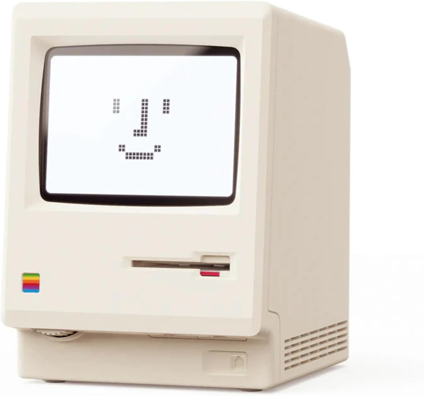 Maclock WB-8 Retro Pixel Alarm Clock, 1984 80s Computer Style Electronic Digital Clock with Large LCD Display, USB Desk Clock for Bedroom, Multiple Alarms, Calendar, Temperature, Adjustable Brightness
