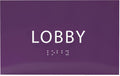 6" X4" Lobby Sign - Tactile Graphics Grade 2 Braille Text Reception Area Sign| Utility ADA Compliant Wall Mount Plastic Signs For Hospital, Offices, Businesses & Apartments