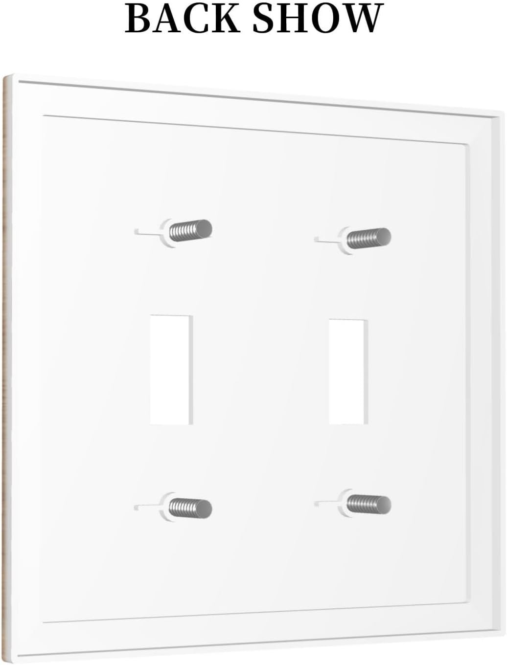 Decorative Switch Plates Vintage Rustic Wood Color Brown Wood Grain 2 Gang Double Toggle Wall Plate Outlet Light Switch Cover Electrical Faceplate for Farmhouse Cabin Decor