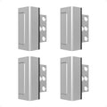 4 Pack Home Security Door Reinforcement Lock, Childproof Safety Door Lock Latch Stopper, Removable Screw-Mounted, Prevent Home Unauthorized Entry, Aluminum Construction, Withstands 800 lbs