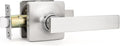 GOBEKOR 6 Pack Brushed Nickel Passage Door Handles Interior Door Levers for Hall Closet Nickel Passage Levers Square Lever Door Handles