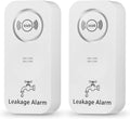 90dB Loud Water Leak Detector, 2 Pack Wireless Alarm with 3 Probes for Kitchen Bathroom Basement, Easy Installation Floor & Pipe Drip Sensor