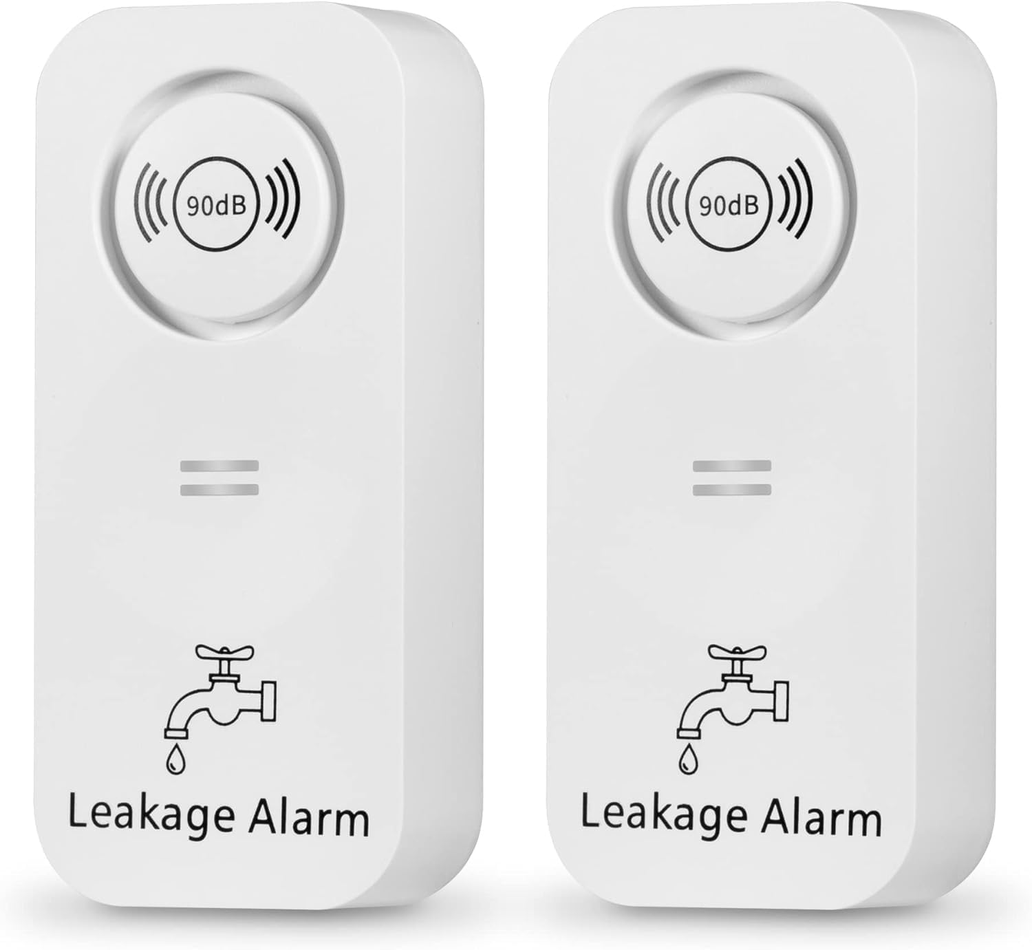 90dB Loud Water Leak Detector, 2 Pack Wireless Alarm with 3 Probes for Kitchen Bathroom Basement, Easy Installation Floor & Pipe Drip Sensor