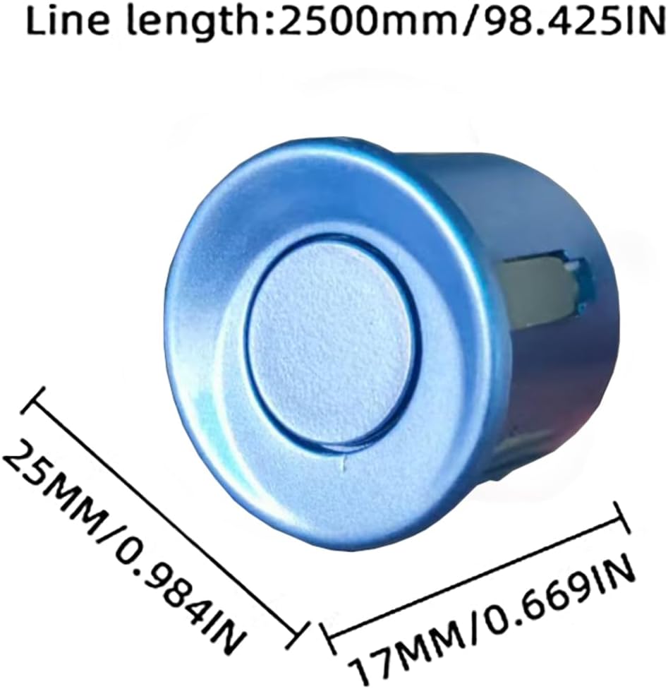 New Feature Rear Parking Sensor with Selectable Distance in Feet, Bidirectional Display Options, and Customizable Numeric Orientation And there are 18 color probes to choose from(Light Blue)