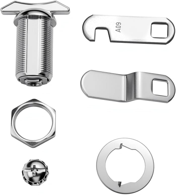 1-1/8" Thumb Operated Offset Cam Lock, RV Compartment Latch, Non-Locking Thumb Turn, for RV Compartment Camper Storage Door (6 Pack)