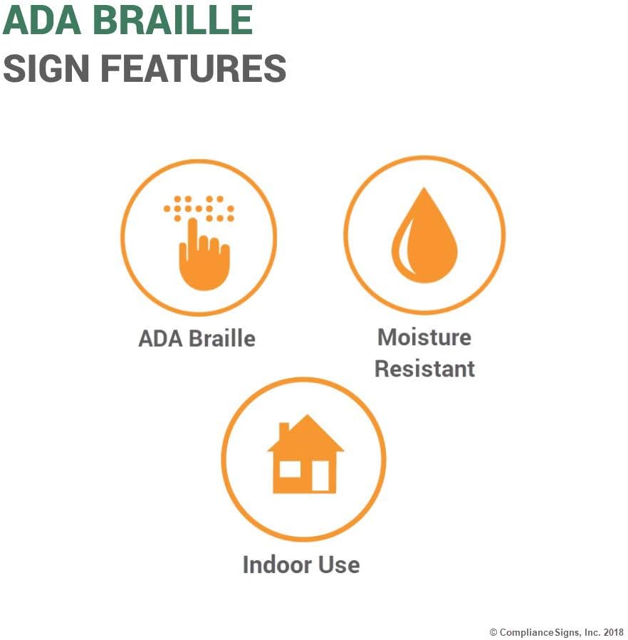 ComplianceSigns.com Staff Restroom Sign with ADA-Compliant Braille and Raised Letters, 9x6 in. Burgundy Acrylic with Adhesive Mounting Strips