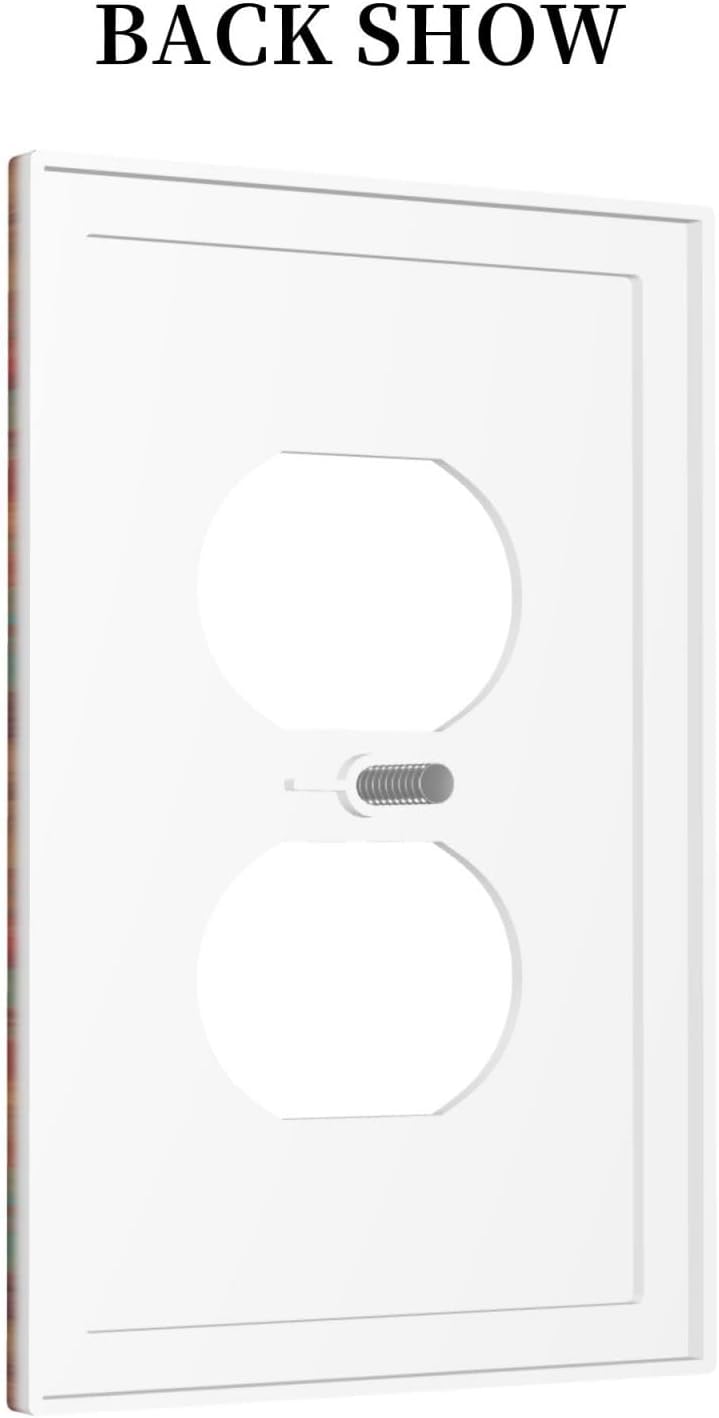 Decorative Outlet Covers Native American African Afro 1 Gang Duplex Light Switch Cover Plate Unique Wall Plate Electrical Switch Plate Covers for Home Bedroom Decor（2 Pack）