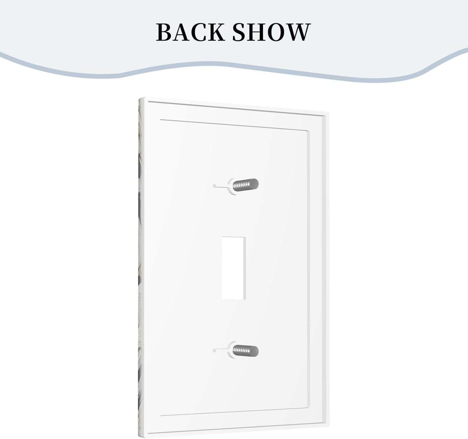 Decorative Light Switch Cover Rusitc White Flowers Country Floral Farmhouse Single Toggle Switchplate 1 Gang Wall Plate Switchcover Decora Light Switch Plate for Home Decor