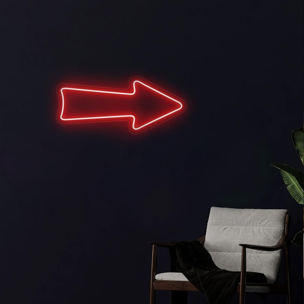Arrow Neon Sign for Directions, Business Backdrop, Arrow LED Light Signs, Direction Neon Signs, Directional Lights Sign, Door arrow Neon Sign, Entrance Direction Sign Dimmable.Size:12inch-USB