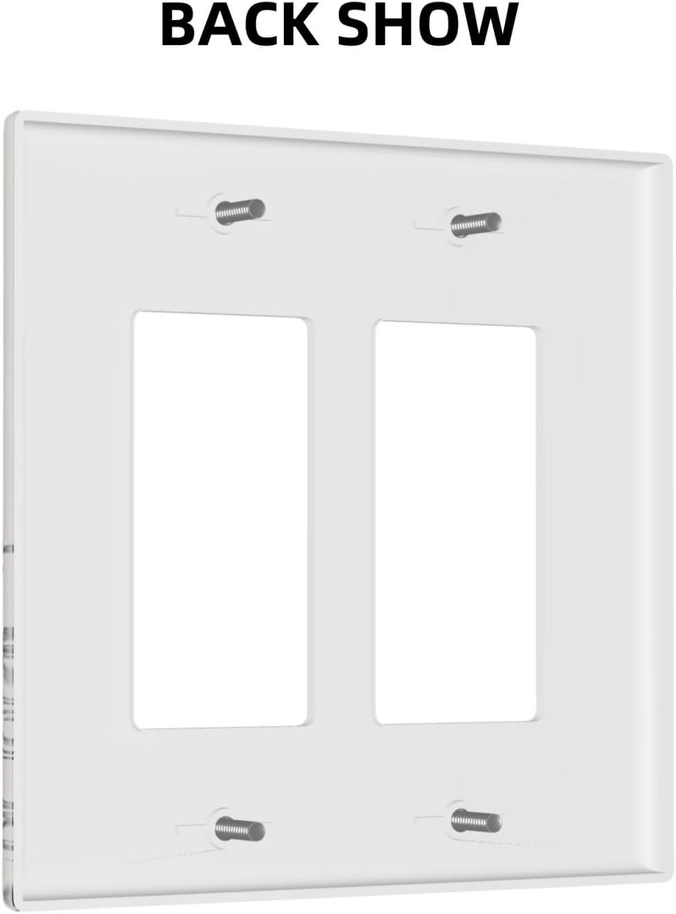 Decorative Outlet Covers Beige Skech Plant Leaves Flowers 2 Gang Wall Plate Double Rocker Two Switch Wall Cover Plate Light Switch Cover Plate Faceplate for Country Bedroom Home Decor
