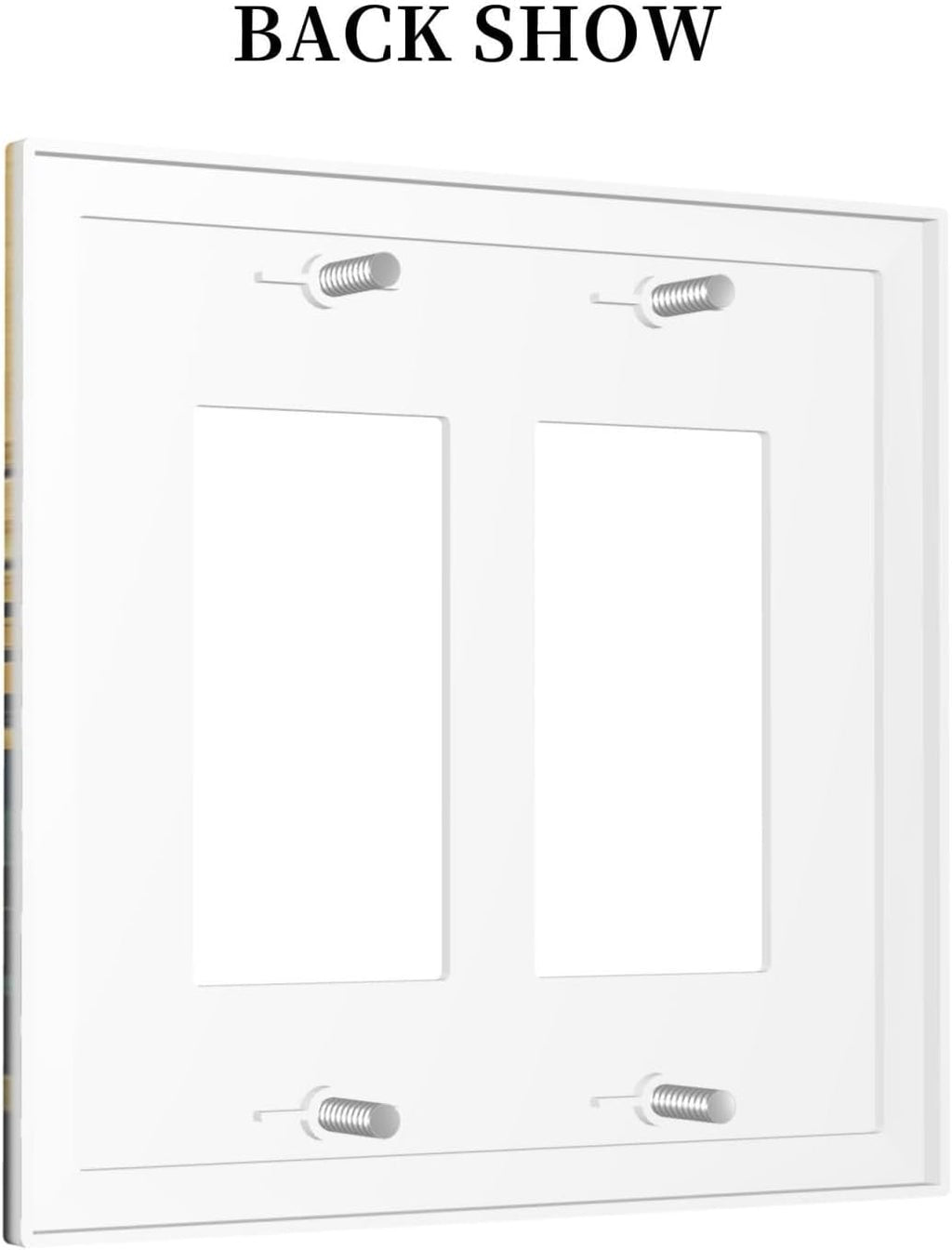 Abstract Minimalist Floral Botanical Boho Flower Outlet Covers Light Switch Cover Plate 2 Gang Double Rocker Wall Plates Decorative Switch Plates Plug Cover Electrical GFCI Receptacle 4.9 X 5 IN