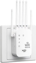 WiFi Range Extender Up to 12000 Sq.Ft Coverage, Up to 300Mbps with 6 High-Gain Antennas, 3-in-1 Mode with Ethernet Port, Easy Setup