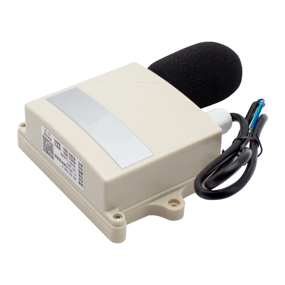 IP65 Noise Meter Sensor, Environmental Noise Online Monitoring Meter Noise Transmitter Decibel Detector Sound Level Meter 30-120DB (Output Signal 0-5V)