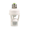 E27 Sensor Lights Socket, Motion Sensor Light Socket 10-300 Sec Delay, 6m Sensing Distance, IR Motion Activated Lamp Holder for Basement, Garage, Staircase (100-240V)