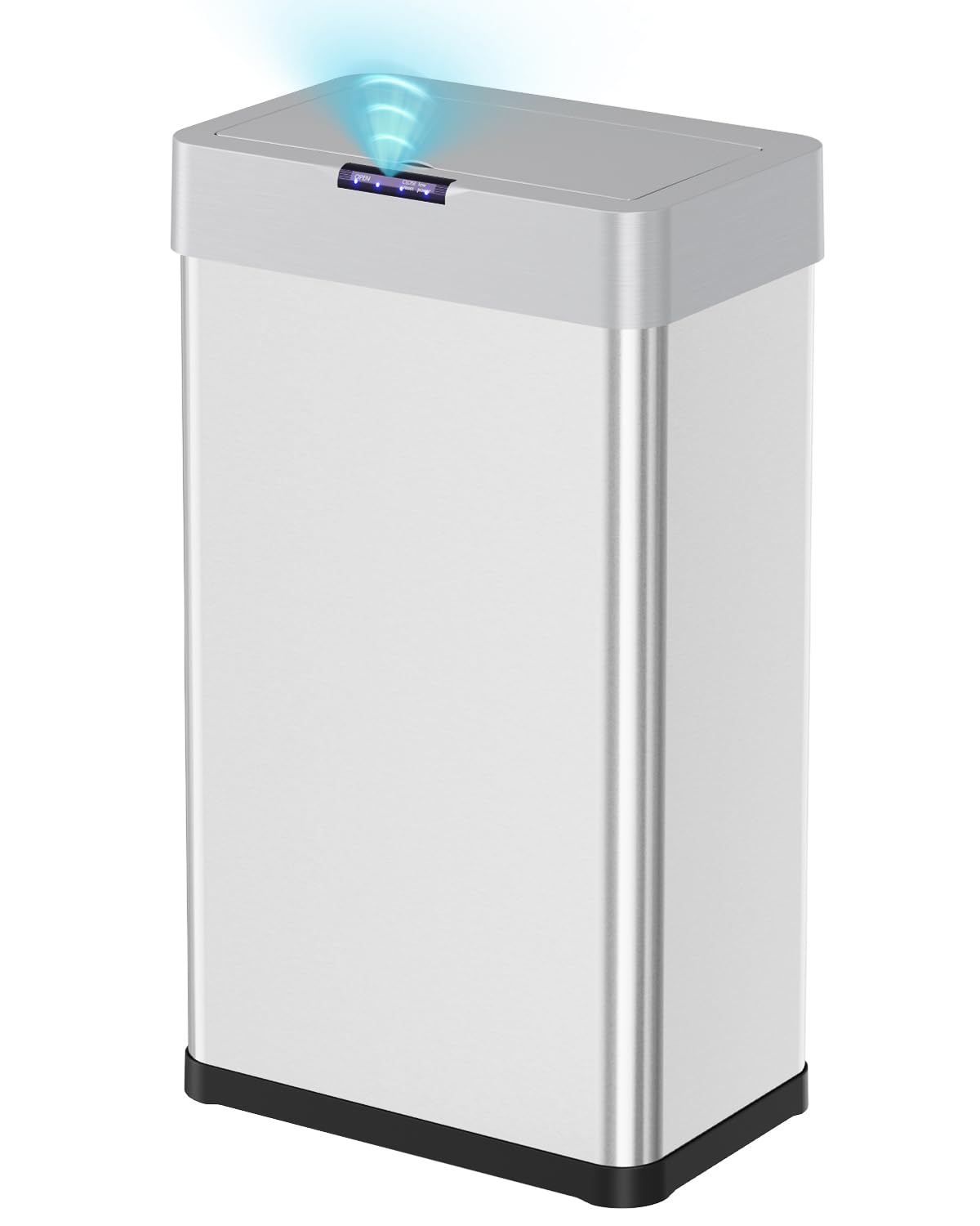 TLSUNNY 21.1 Gallon Motion Sensor Trash Can,Touchless Automatic Garbage Can,Brushed Stainless Steel Smart Bin,with Bag Holder,Soft Close Lid,for Kitchen,Office,RV,Bedroom,Living Room (Silver, 80L)