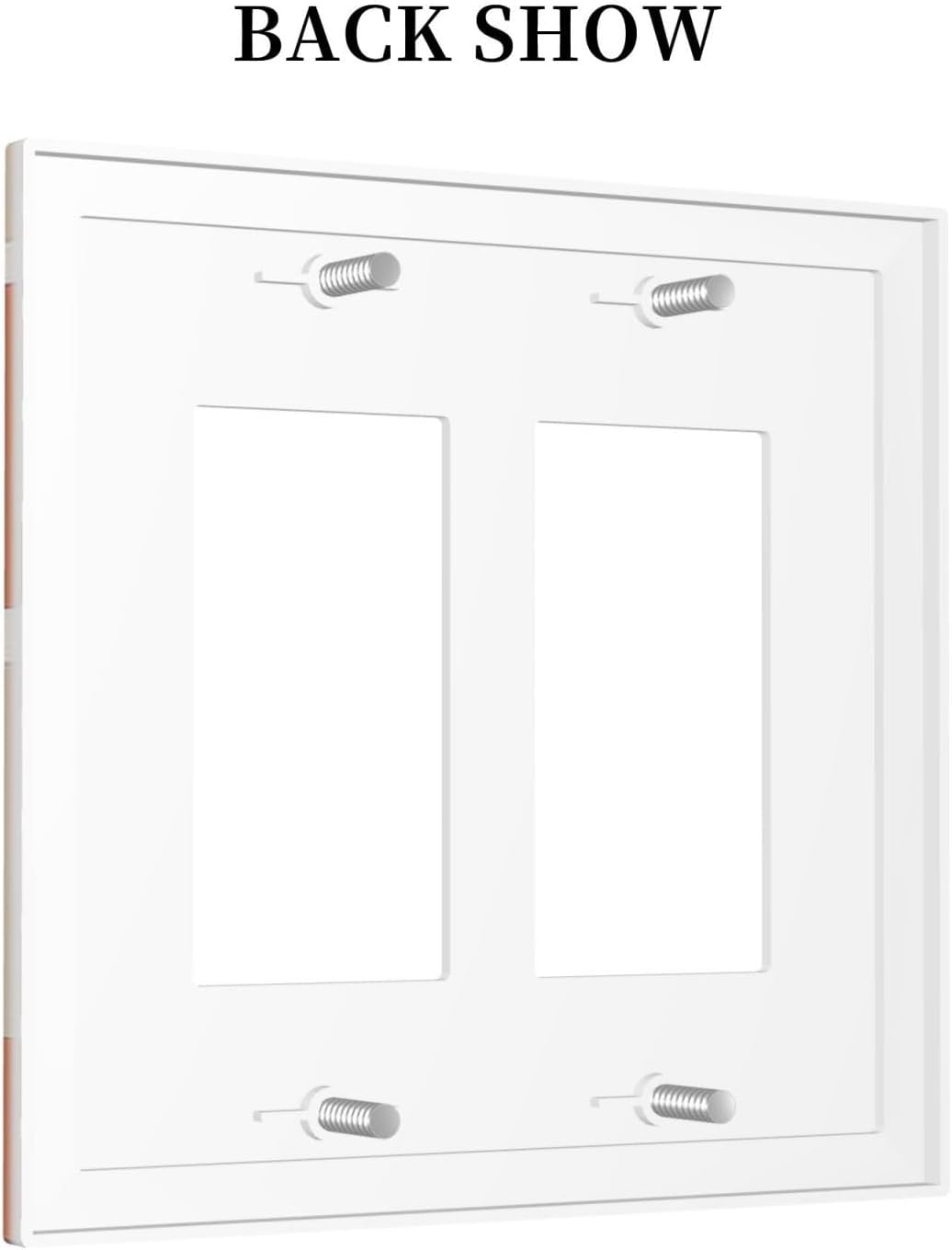Decorative Outlet Covers Boho Botanical Orange Green Beige Minimalist 2 Gang Double GFCI Rocker Electrical Wall Panels Light Switch Cover Plate for Bedroom living Room Decor