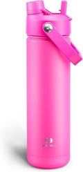 ENCOOL Insulated Water Bottle with Straw Stainless Steel Water Bottle, Leak-Proof, BPA-Free, Double Wall Vacuum Keeps Cold for 24 Hours for Sports, Travel, School (26 oz, Persian Rose)