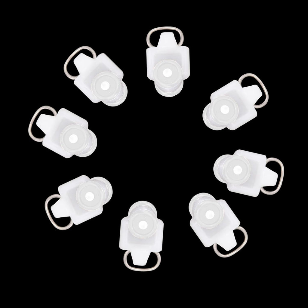 Curtain Glider Track Rail Runners Mute Wheel Rollers Heavy Duty Curtains Tracks Pulley 20PCS,White
