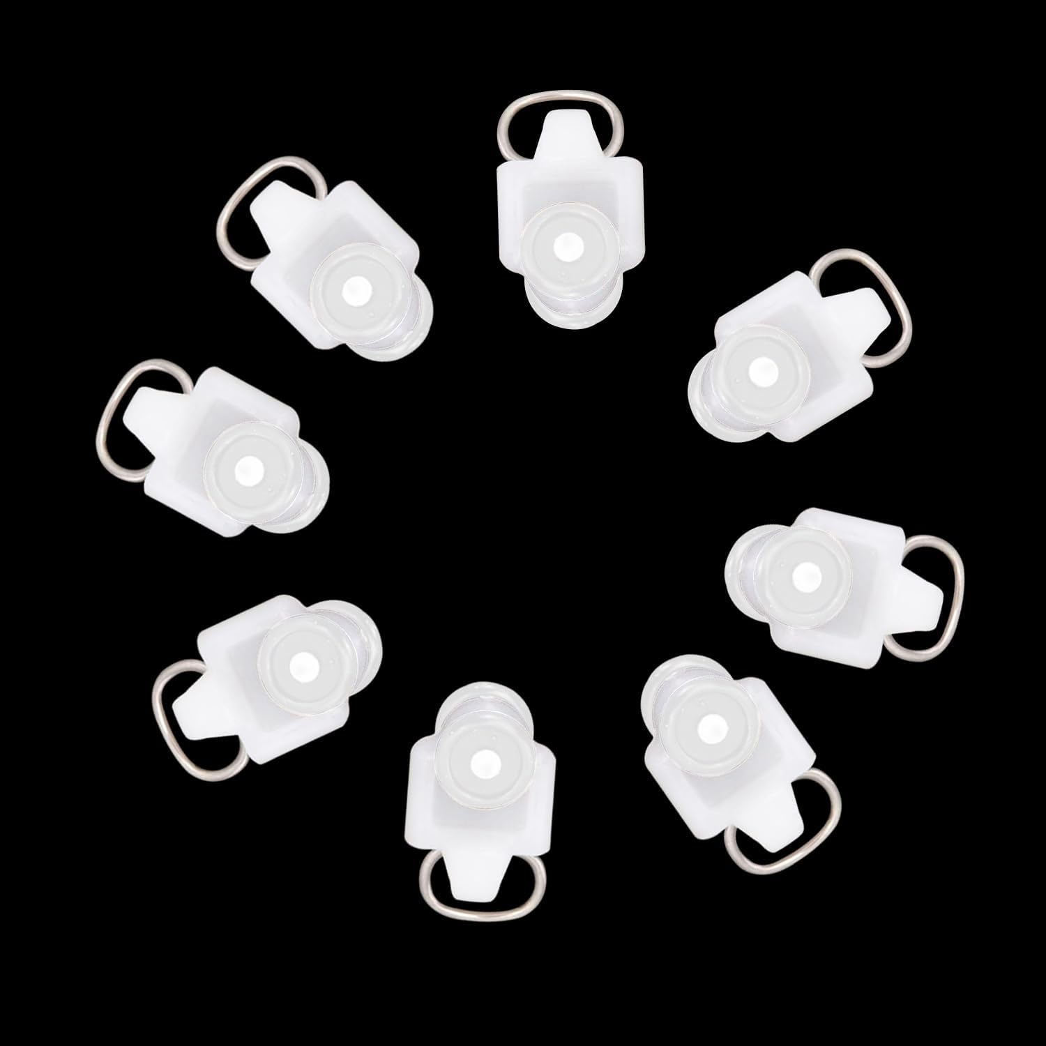 Curtain Glider Track Rail Runners Mute Wheel Rollers Heavy Duty Curtains Tracks Pulley 20PCS,White
