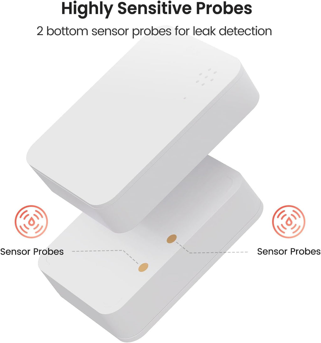 TREATLIFE WiFi Water Leak Detector 1 Pack, Smart 2.4GHz Water Sensor Alarm with App Alerts, Compatible with Alexa, Google Home, Wireless Water Leak Sensor for Home, Basement, Kitchen, Bathroom
