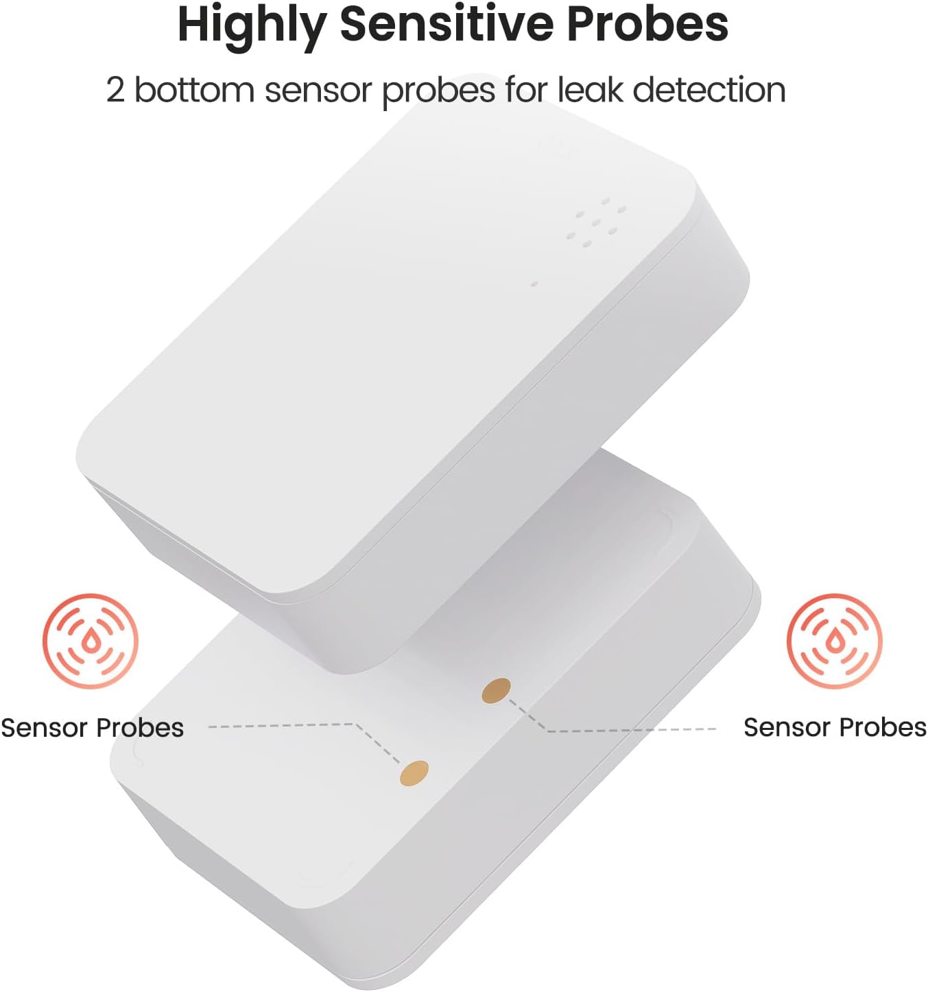 TREATLIFE WiFi Water Leak Detector 1 Pack, Smart 2.4GHz Water Sensor Alarm with App Alerts, Compatible with Alexa, Google Home, Wireless Water Leak Sensor for Home, Basement, Kitchen, Bathroom