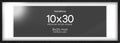 Homeforia 10x30 Black Wood Picture Frame, High End Oak 10x30 Poster Frames with Mat 8x24 Print, 10 x 30 Black Wooden Frames Matted to 8 by 24, 30x10 Panoramic Frame, Tempered Glass, Wall Kit, Set of 1