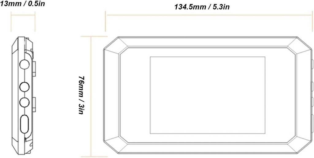 Video Doorbell, 3.97 Inch Color Display 1080P Peep Hole Camera with 135° Wide Angle, Infrared Fill Light, Rechargeable Visual Doorbell, for Home Security