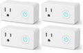 BN-LINK WiFi Heavy Duty Smart Plug Outlet, No Hub Required with Timer Function, White, Compatible with Alexa and Google Assistant, 2.4 Ghz Network Only (4 Pack)