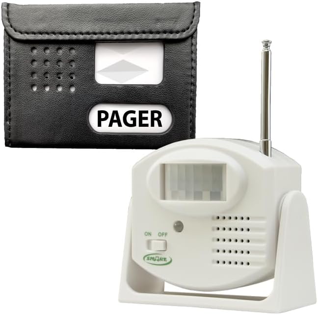 Smart Caregiver Wireless Monitor with 2 Nurse Call Buttons - Cordless Monitor with Two Call Buttons Alerts Caregiver up to 300 ft Away - Know When They Need Help! (Motion Sensor to Pager)