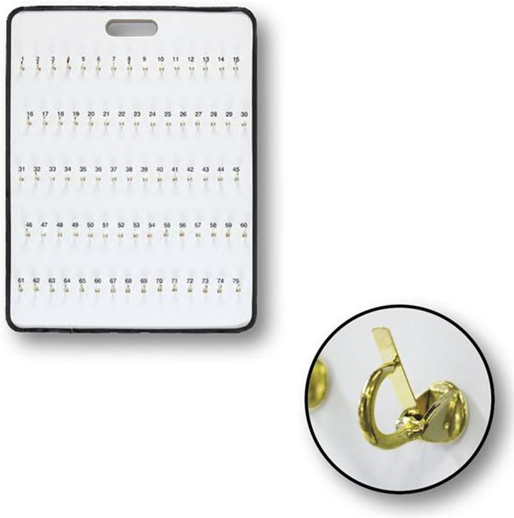Masonite Key Holder Wall Mount with 75 Spring-Lock Hooks 24" × 31-3/4" – Wall Mounted Key Organizer Board with Metal Trim and Handle – Dealership, Office, Garage Key Rack Cabinet - Pack of 2