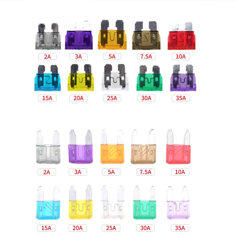 Automotive Circuit Test Light kit 3-60V DC Digital LEDTester+Car Blade Fuses+Automotive Wire Connector pins, Auto Bidirectional Voltage Tester Electric Test Pen (Test Pen + Car Blade Fuses)