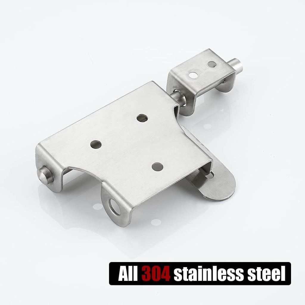 JQK Sliding Bolt Gate Latch, 6 Inch Thickening 304 Stainless Steel Barrel Bolt with Padlock Hole, Interior Door Latches Brushed Finish