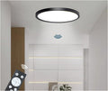 9 Inch Motion Sensor Light Indoor, Flush Mount Light Fixture, Motion Sensor Ceiling Light Wired for Hallway Porch Laundry Garage Basement, Motion Light 3000k/4000k/6000k Black