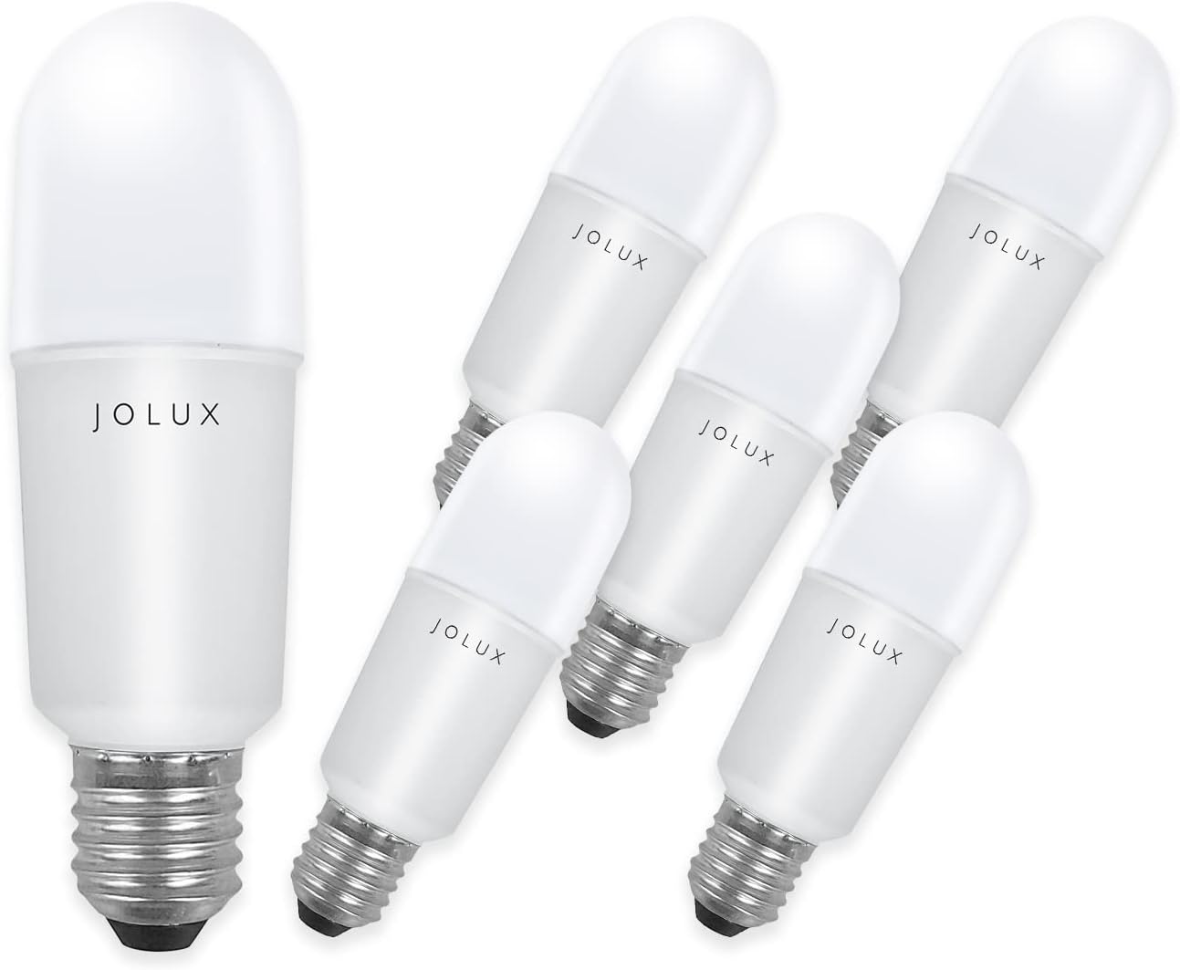 Jolux led Stick Lights for Enclosed Fixture,Led bulbs100 Watt Equivalent,5000K Daylight,1500 LM,E26 Medium Screw Base,High Lumen Light Bulb,Non-Dimmable, 6 Count (Pack of 1)………