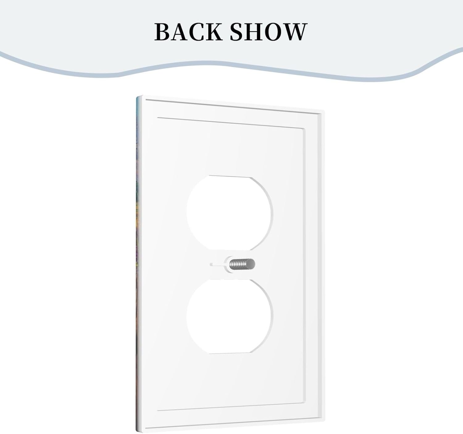 Decorative Outlet Covers Rustic Wilderness Sunflower Lavender Muzha Oil Painting 1 Gang Duplex Light Switch Cover Plate Wall Plates for Electrical Outlets Switchplate Faceplate
