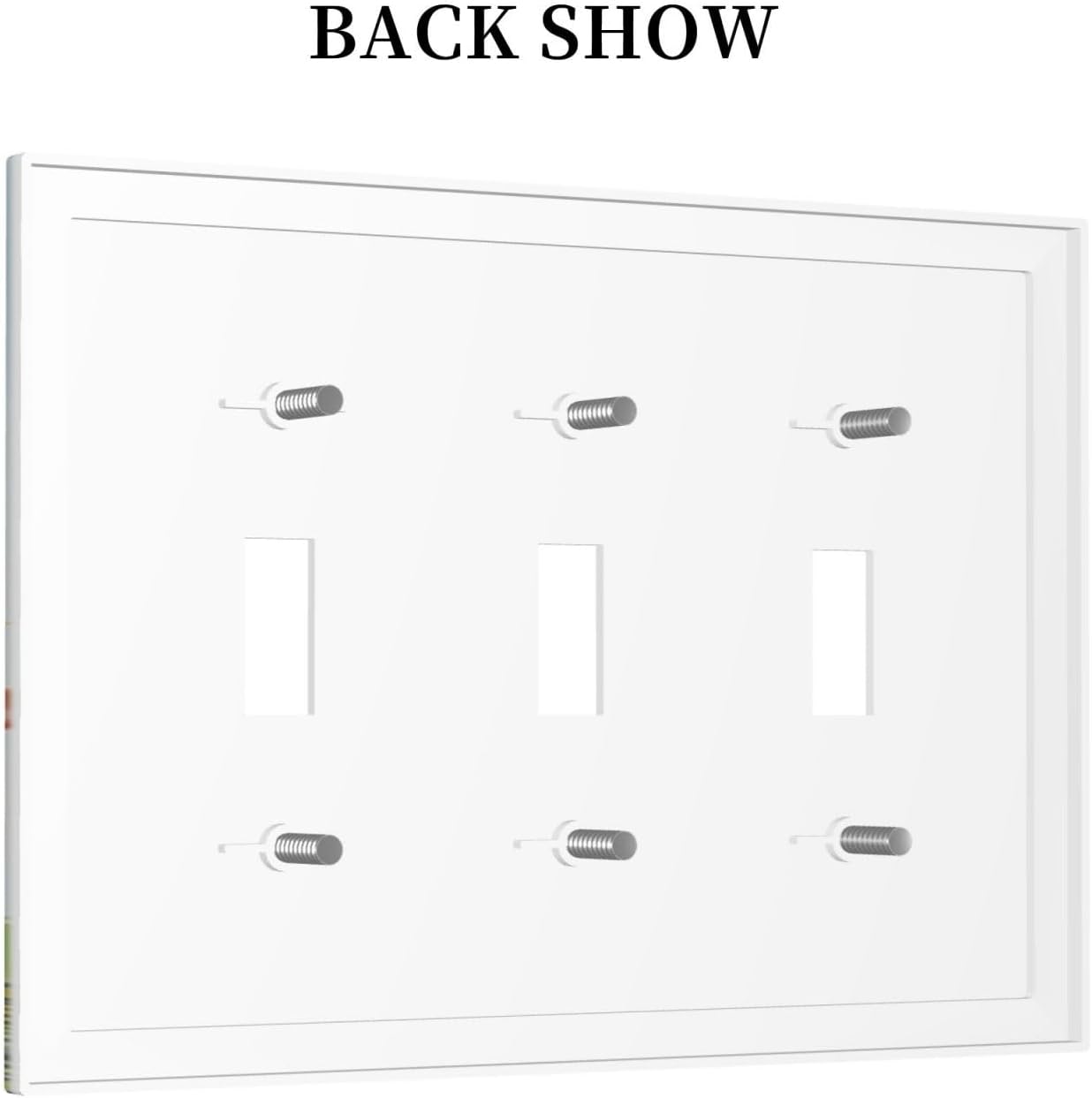 Decorative Switch Plates Colorful Ocean Sea Turtle Marine Life 3 Gang Wall Plate Triple Toggle Light Switch Cover Faceplate Electrical Wall Panels for Kids room Bedroom Decor