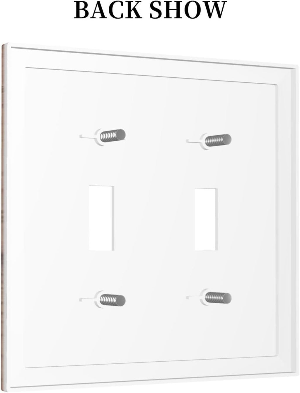 Rustic Brown Dark Wood Texture Printing Decorative Switch Plates 2 Gang Double Toggle Outlet Light Switch Cover Wall Plate Electrical Faceplate For Farmhouse Cabin Decor