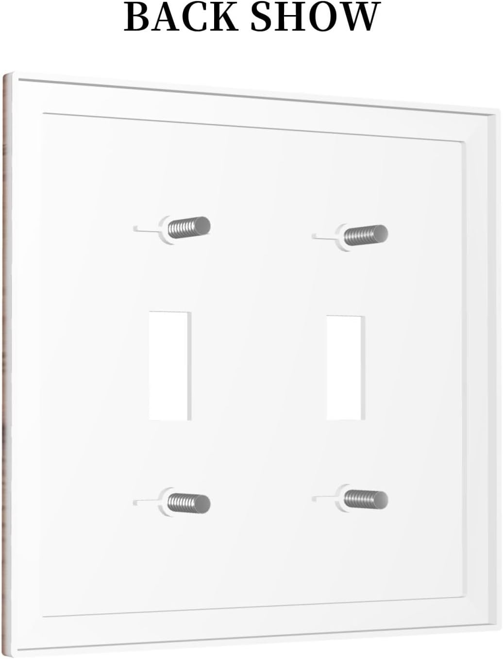 Rustic Brown Dark Wood Texture Printing Decorative Switch Plates 2 Gang Double Toggle Outlet Light Switch Cover Wall Plate Electrical Faceplate For Farmhouse Cabin Decor
