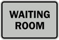 Signs ByLITA Classic Framed Waiting Room (Lt Gray) - Small